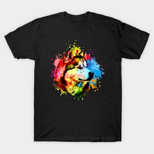 Husky watercolor T-Shirt